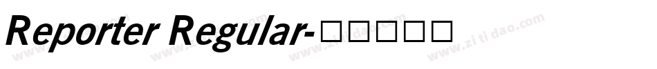 Reporter Regular字体转换